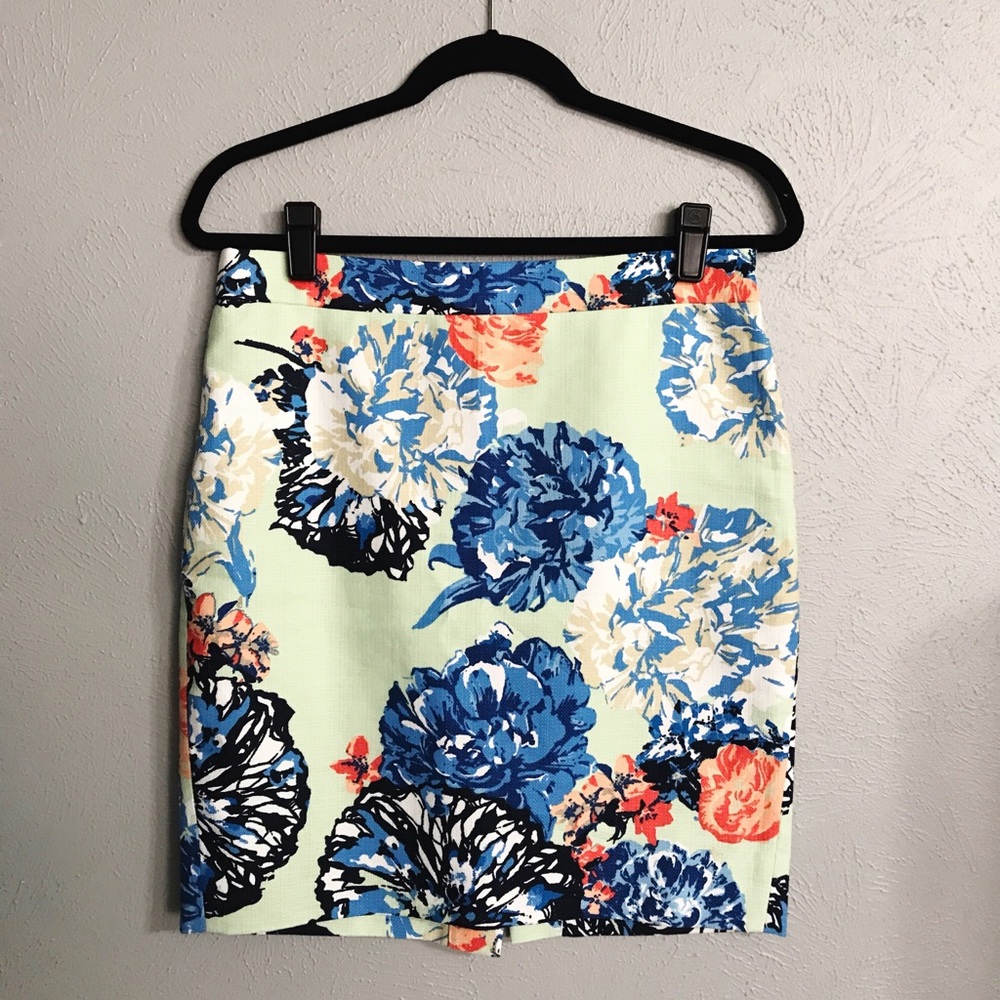 J. Crew Factory Petite Floral Pencil Skirt (NWOT)